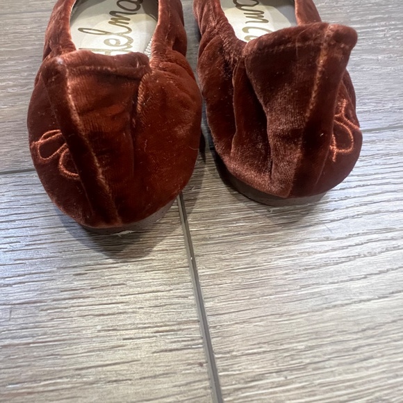Sam Edelman Girls Felicia Mini Ballet Flats Deep Orchard Velvet Fall/Holiday - Picture 6 of 11